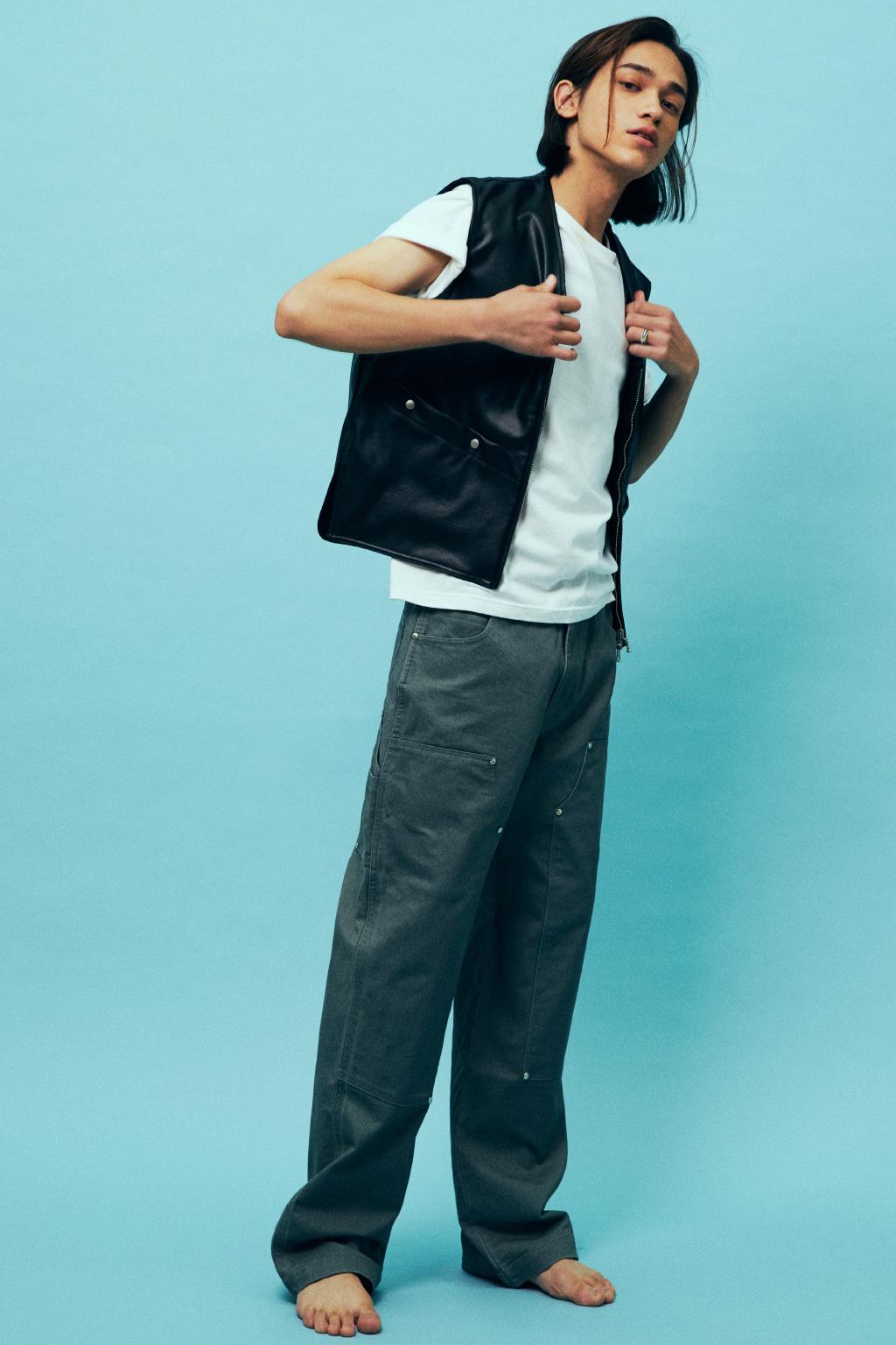 DOUBLE KNEE CARPENTER PANTS [GREY]