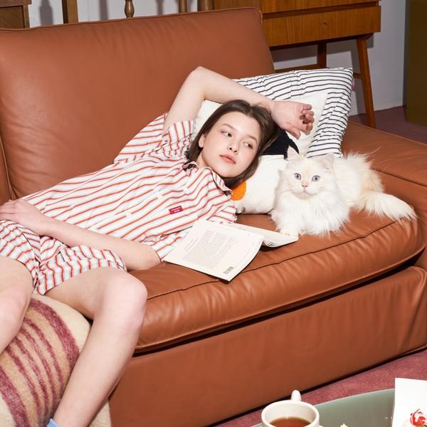 Furless pajamas[Short] - Stripe(8color, 3size)