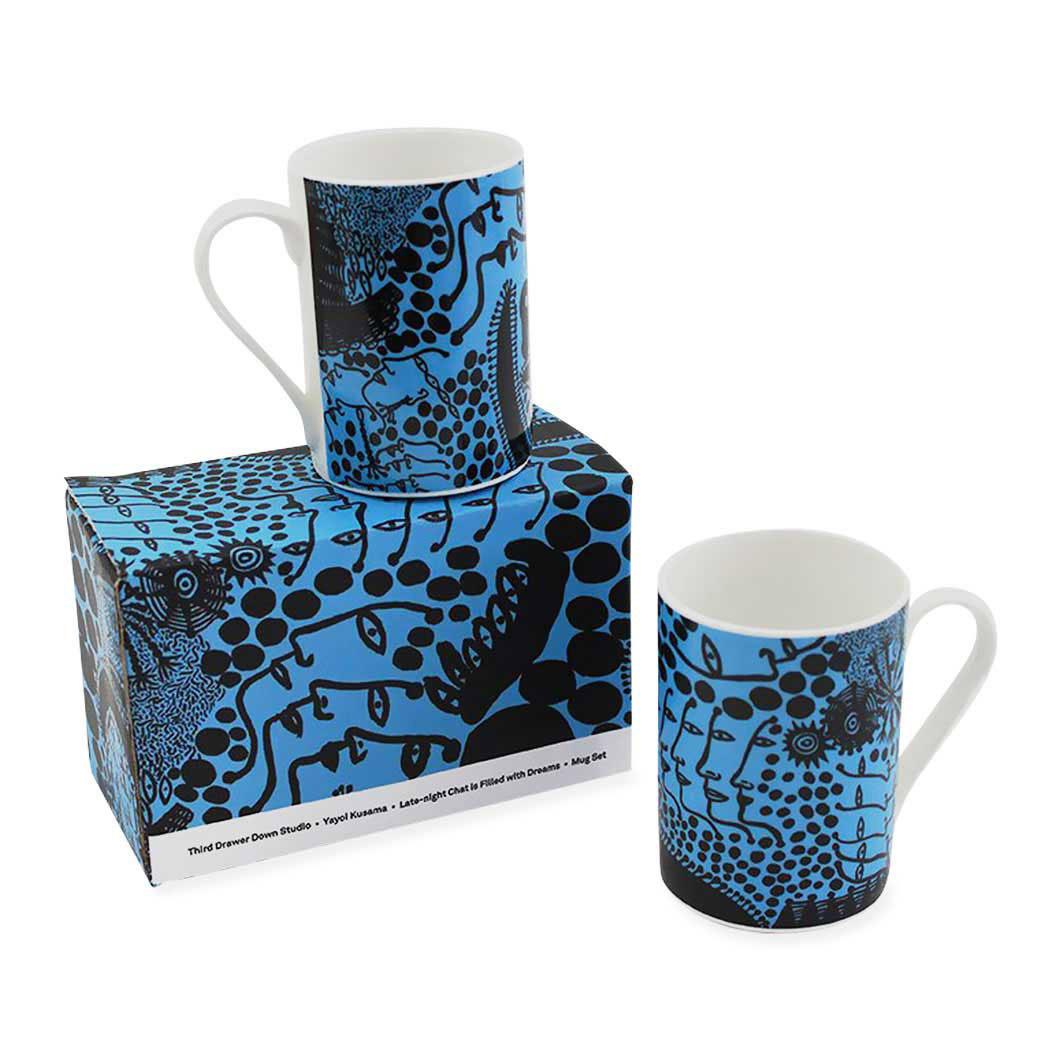 모마 스토어 쿠사마 야요이 LATE NIGHT CHAT 머그 2개 세트
