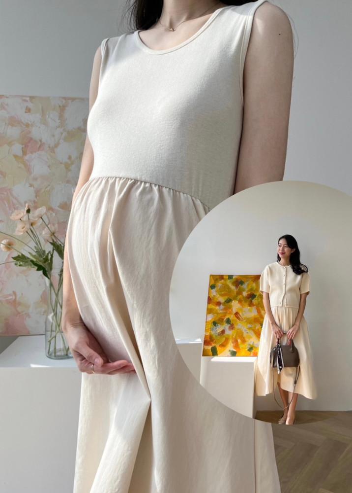 탄탄 레이어드 임부복 원피스 임산부 만삭까지