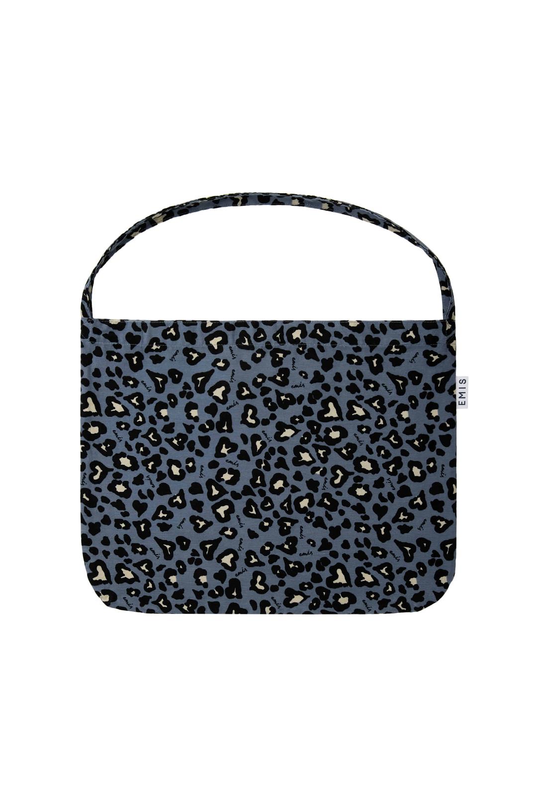 CORDUROY EMIS LEOPARD ECO BAG-BLUE