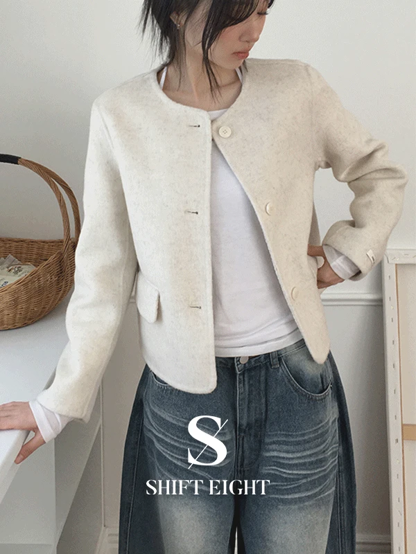 [MADE🖤/울70%🐑/부드러워요!] 라망또 핸드메이드 울 트위드 자켓 2color