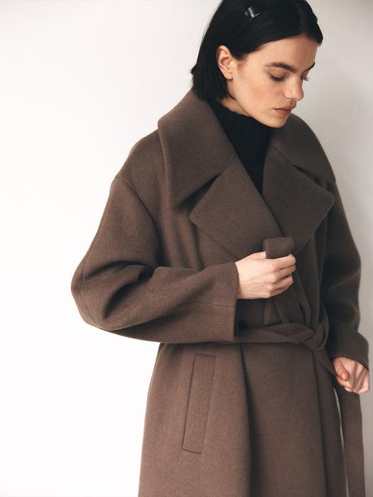 Wide-collar Double Long Coat_2color