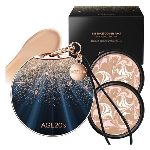 에이지투웨니스 블랙골드 에디션 팩트 케이스 + 리필 14g 2p, 23호(미디움 베이..., 1세트 - 쿠션/팩트 | 쿠팡