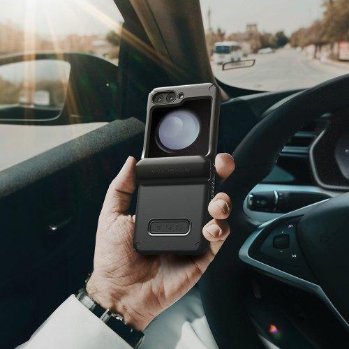 갤럭시 Z플립5 자동 힌지보호 러기드 디자인 카드 수납 케이스 하이프로쉴드 고