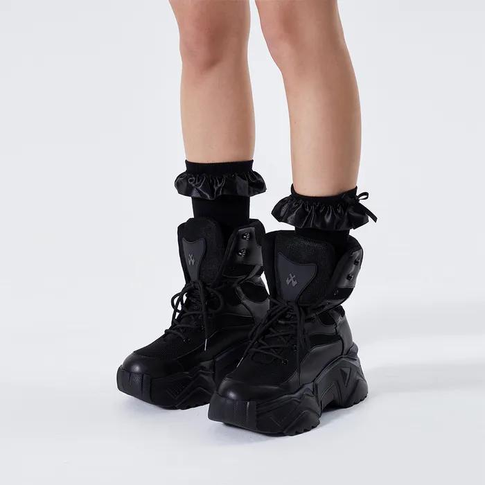 PLATFORM BOOTS SNEAKERS BLACK