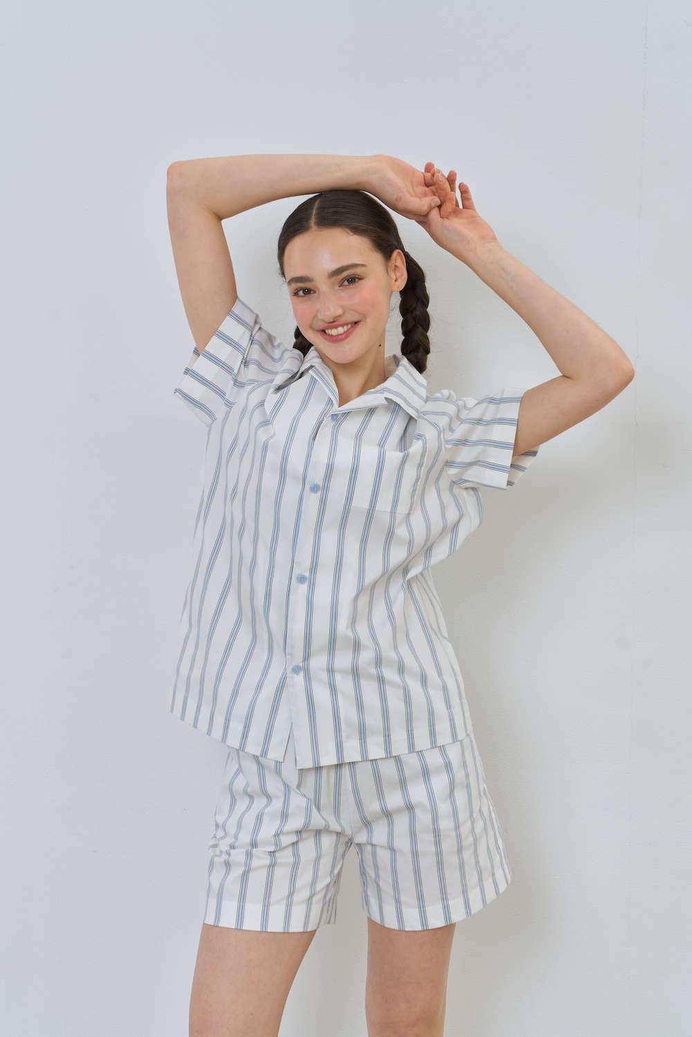Blue ocean stripe pajama