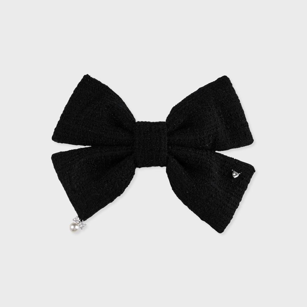 pearl charm ribbon hair pin