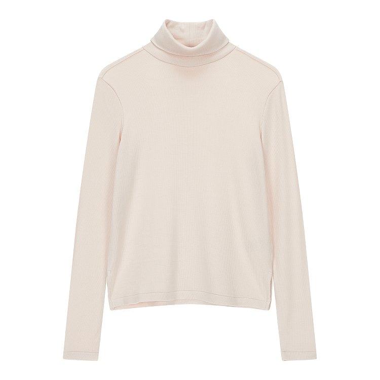 [텐먼스위크] [셀럽착용] 텐셀 골지 터틀넥 티셔츠