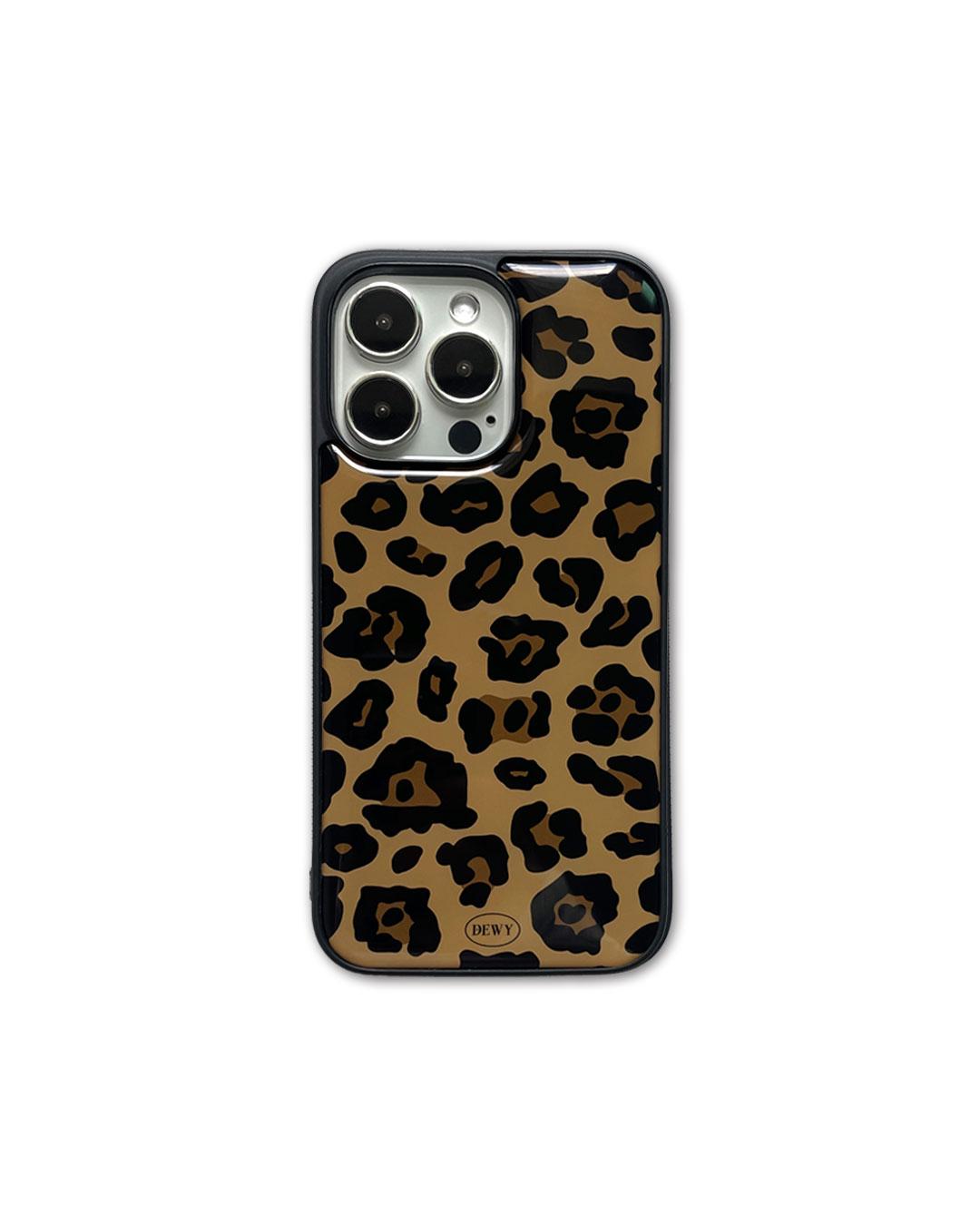 leopard phone case (brown)