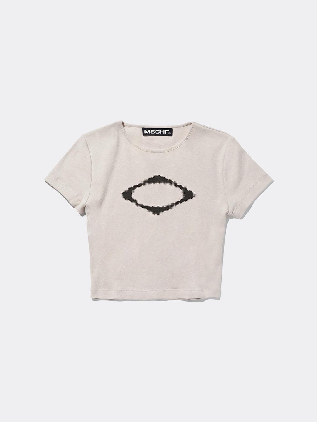 미스치프 RHOMBUS BLUR T-SHIRT MINI-LIGHT BEIGE
