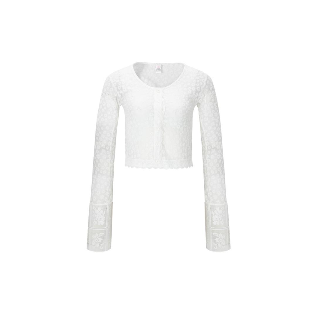 Lace cardigan white