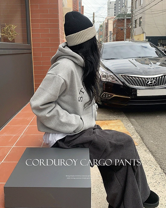 [당일출고🚀] 기모 안감 🔥 골덴 카고 밴딩 와이드팬츠 (5color)