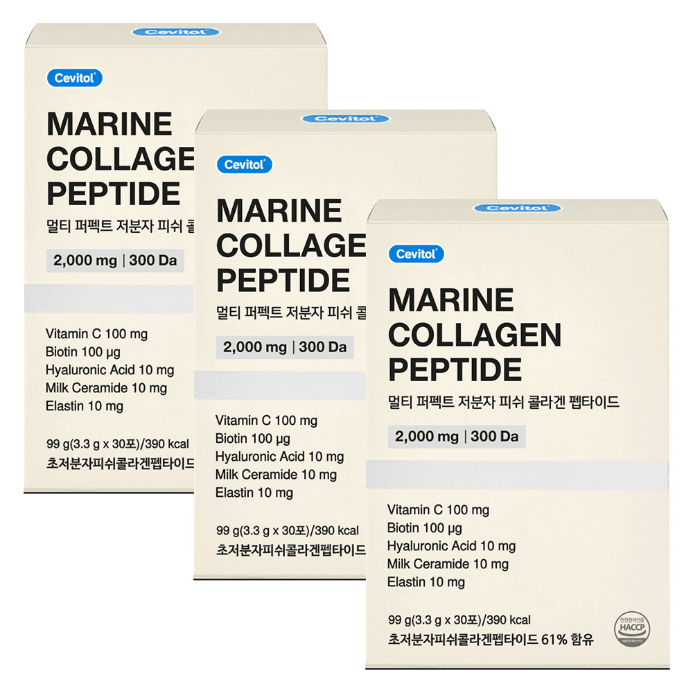 세비톨 멀티 퍼펙트 저분자 피쉬 콜라겐 펩타이드 30포 3박스 (3개월분)