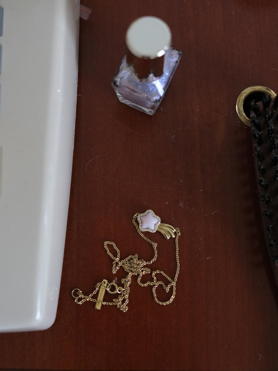Wishing Tail Necklace(Pink Opal)