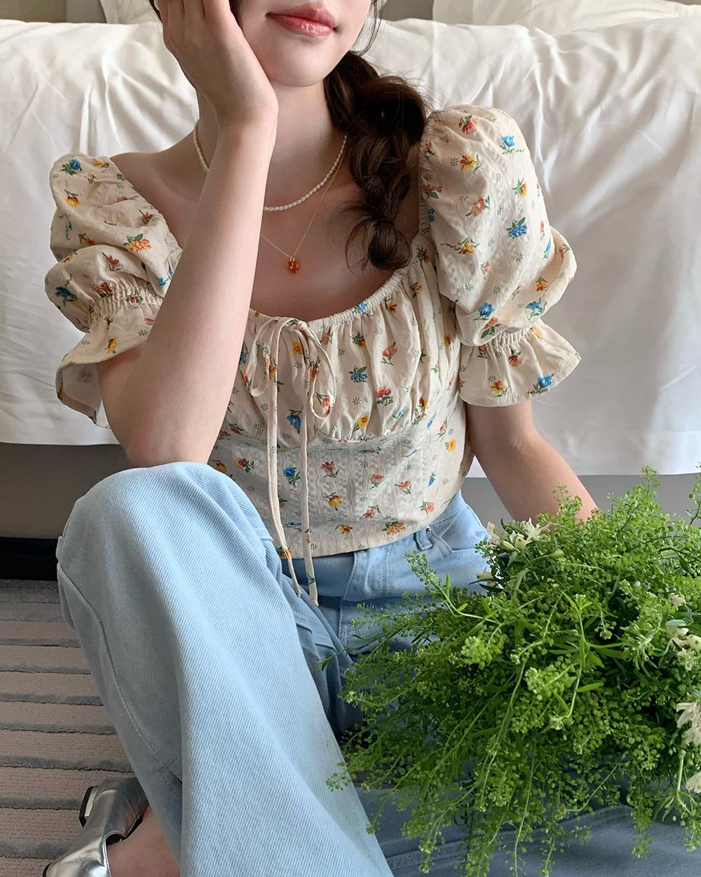 [Heeee] 하몽 블라우스 /1Color