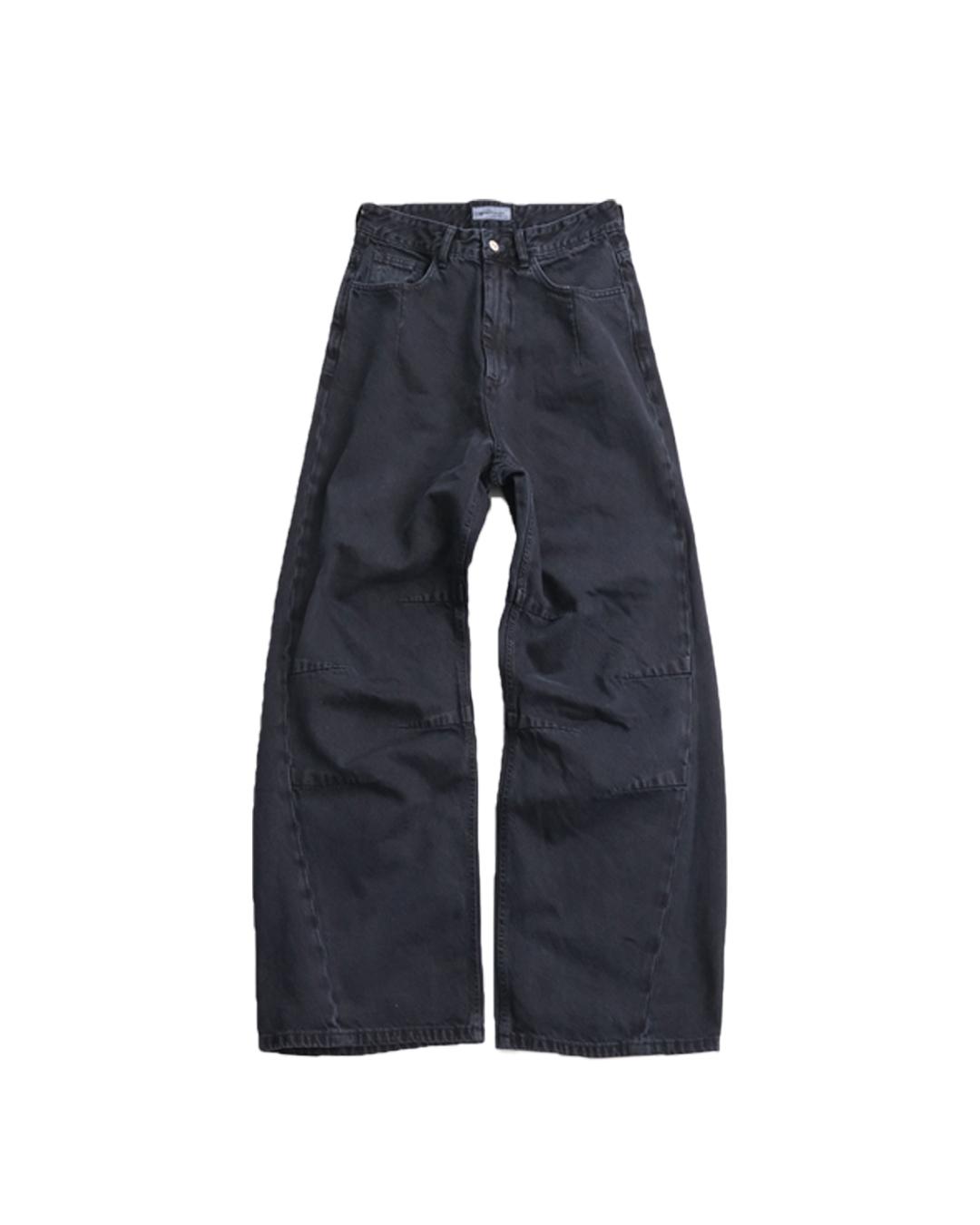 [5th Restock] AV PLEATS DYED DENIM PANTS (FADED NAVY)