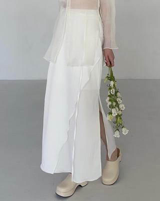 side slit maxi skirt (2color)
