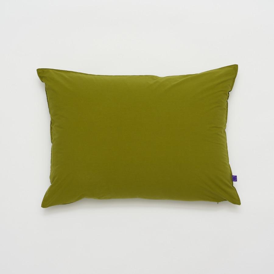 [12/12 예약배송]GR001 올리브그린 솔리드 베개커버 (코튼)