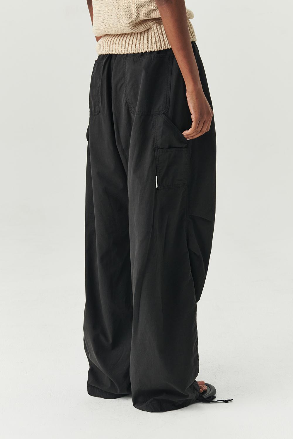 Utility Cotton Cargo Pants - Black