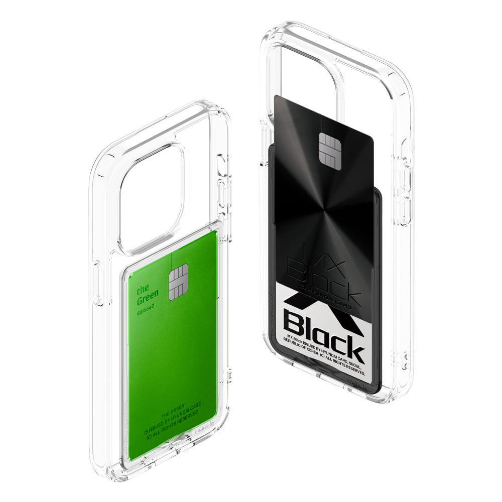 프레임바이 프레임케이스 에어범퍼 아이폰 16 투명 프레임 메탈카드 1장수납 카드케이스