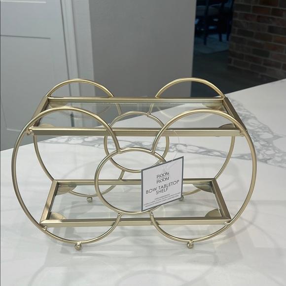 Gold 🎀 Metal & Glass Shelf.