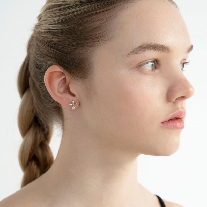 [aespa 카리나 착용]shell cross earring
