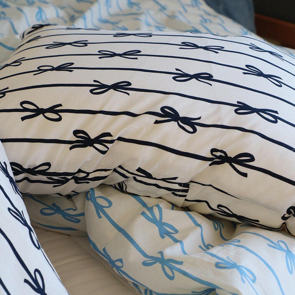 블랙 리본 베개 커버 (50x70cm)