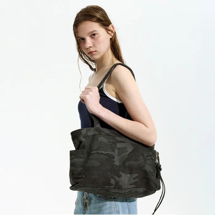 WASHED COTTON TOTE BAG_DEEP CAMO_LC257BA08K3