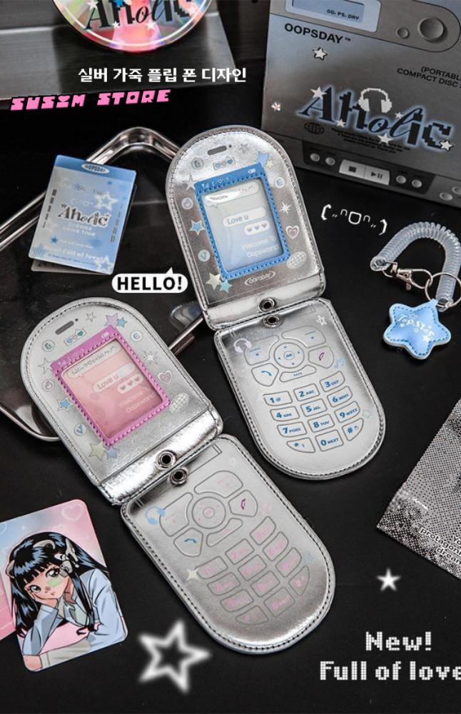 수심 Flip Top Keyring 플립탑 키링 포카 홀더 포토 카드 폰 키링 3인치