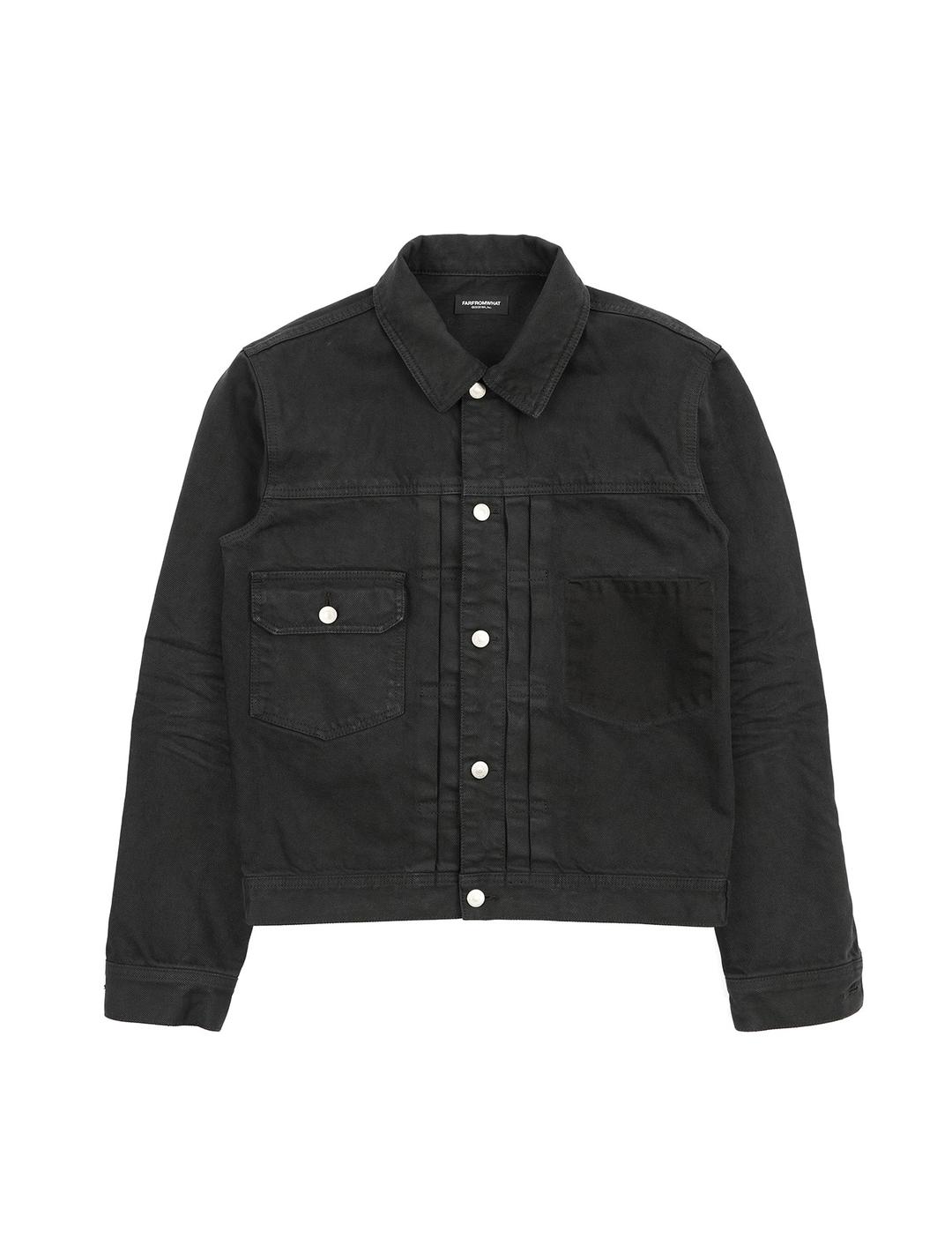 FAR PANEL TRUCKER JACKET (BLACK)