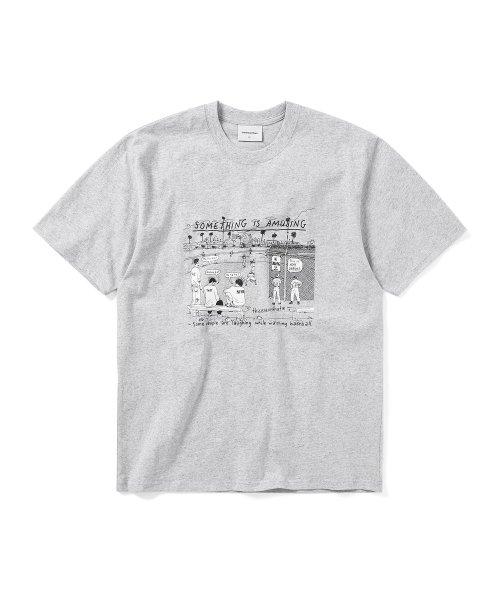 Amusing Baseball Tee Heather Grey