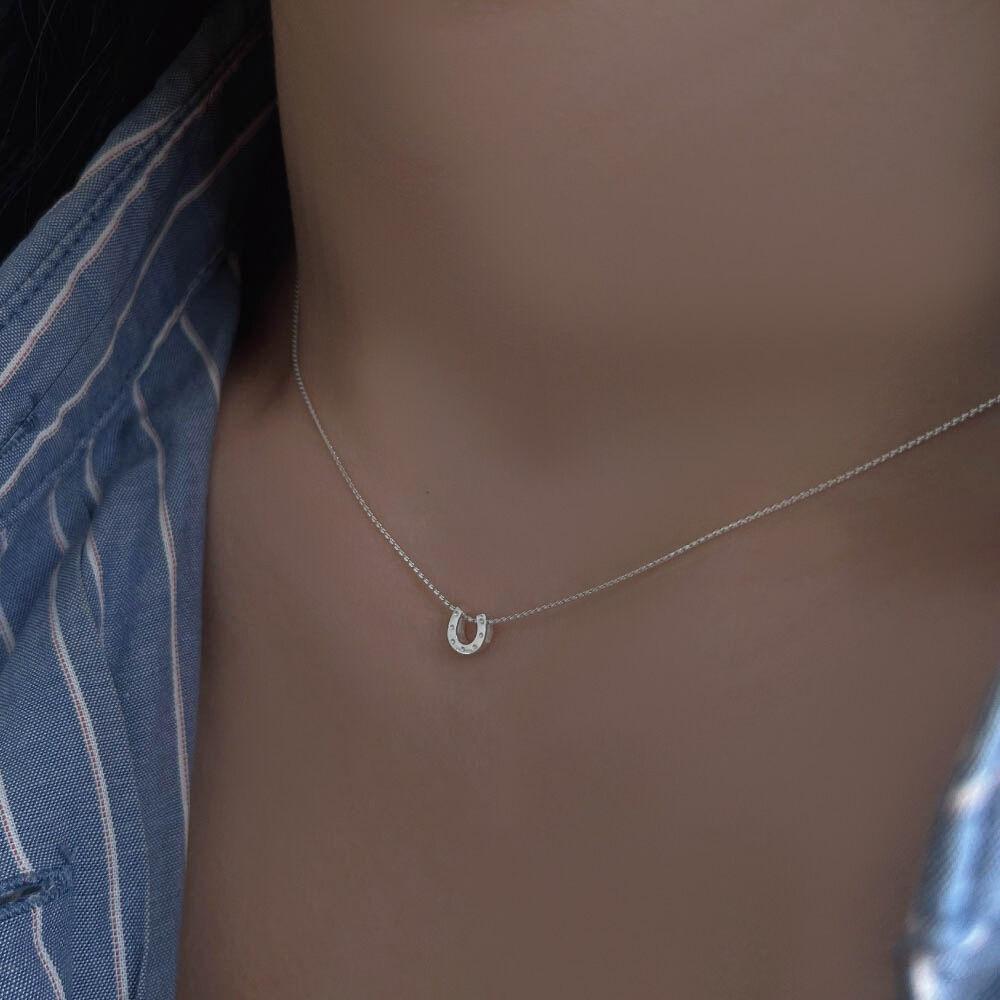 [92.5 silver]horse hoof of lucky necklace