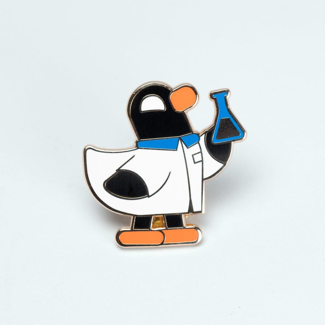 Scientist Duck Enamel Pin
