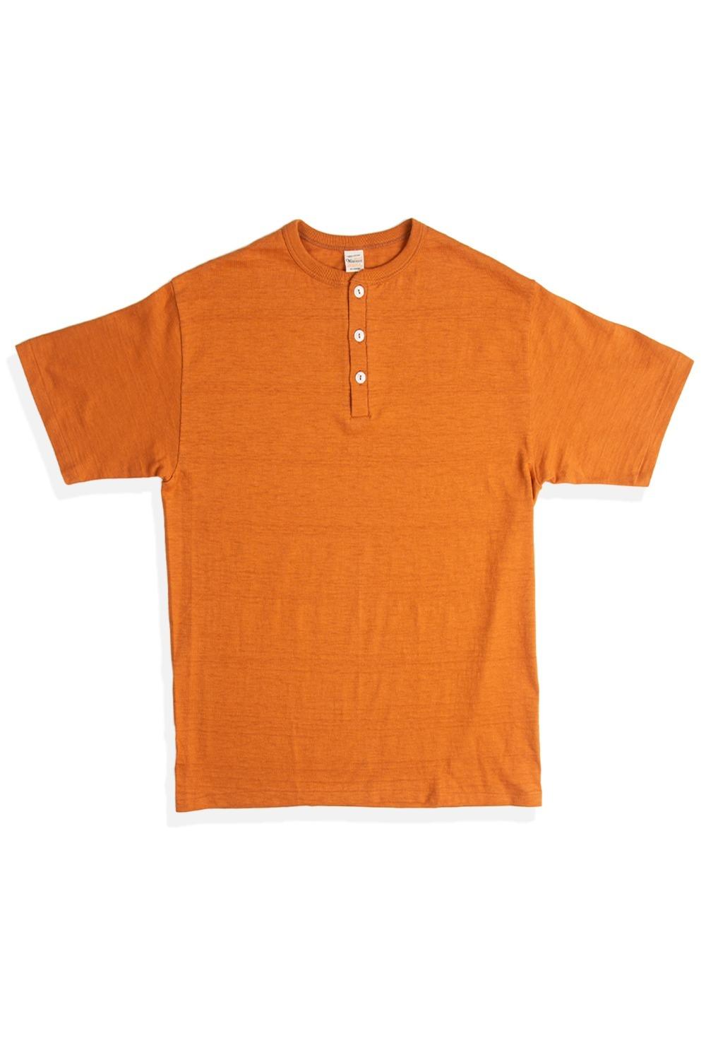 LOT 4601 HENLEY NECK T DARK ORANGE