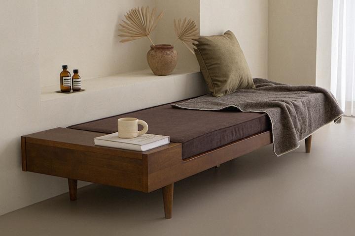 헨트데이베드 고무나무 3인 패브릭 소파 6colors