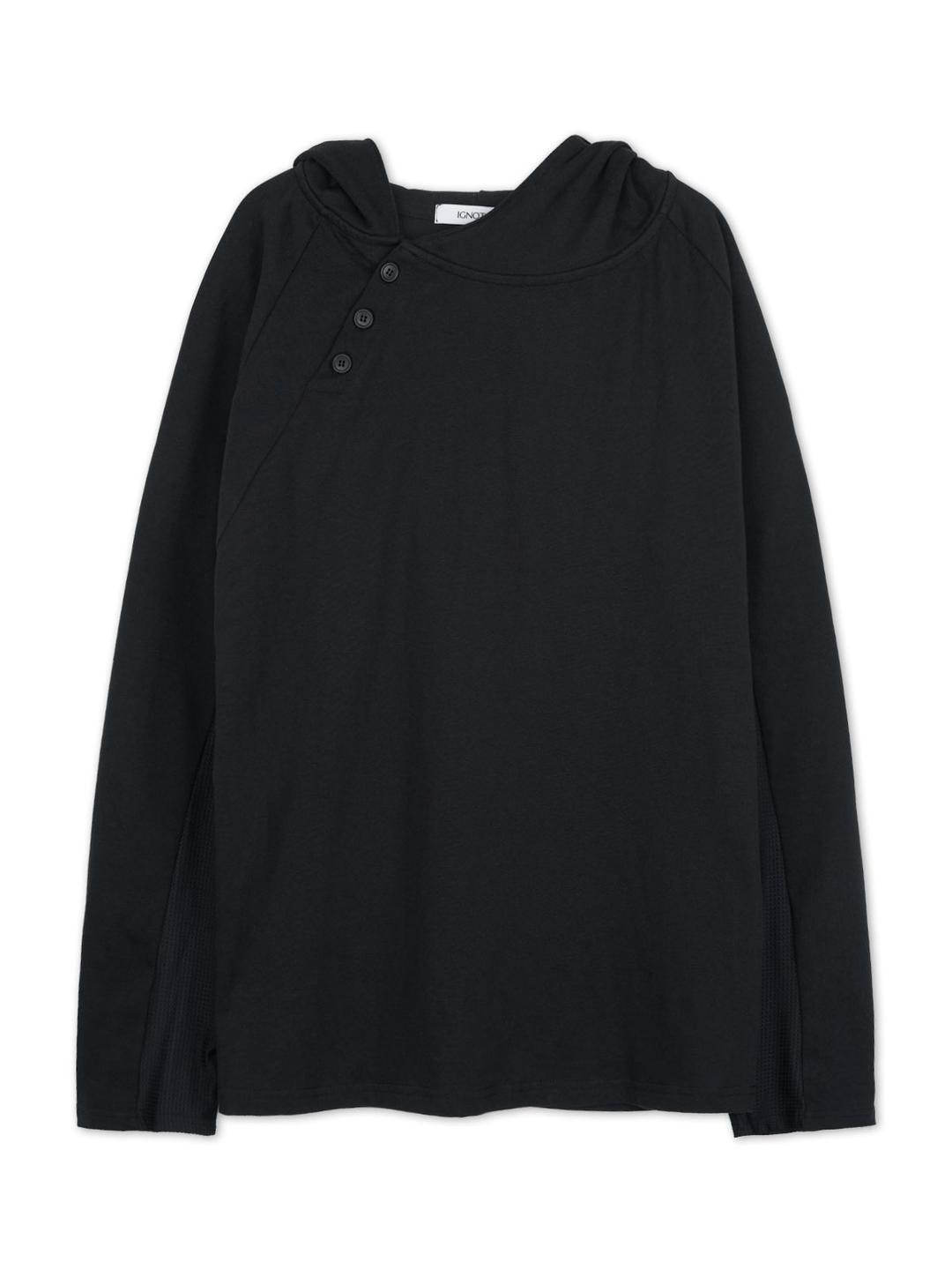 CORE:10 BUTTON HOODIE (BLACK)