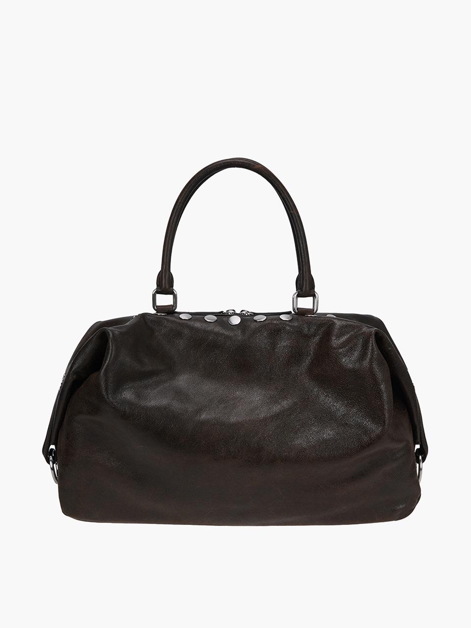 DUMPLING STUD_brown+black two-tone cracked