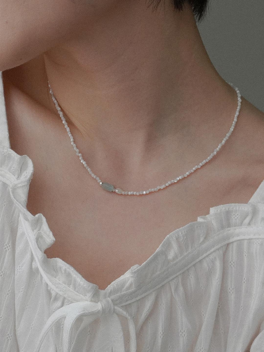 Aqua milk necklace #N037