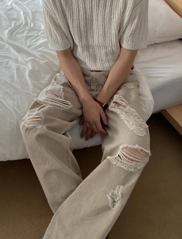 디스 베이지 맥시 데님