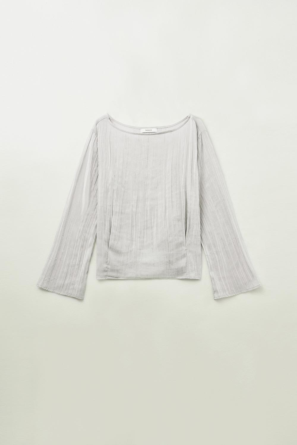 Plisse blouse (Gray)