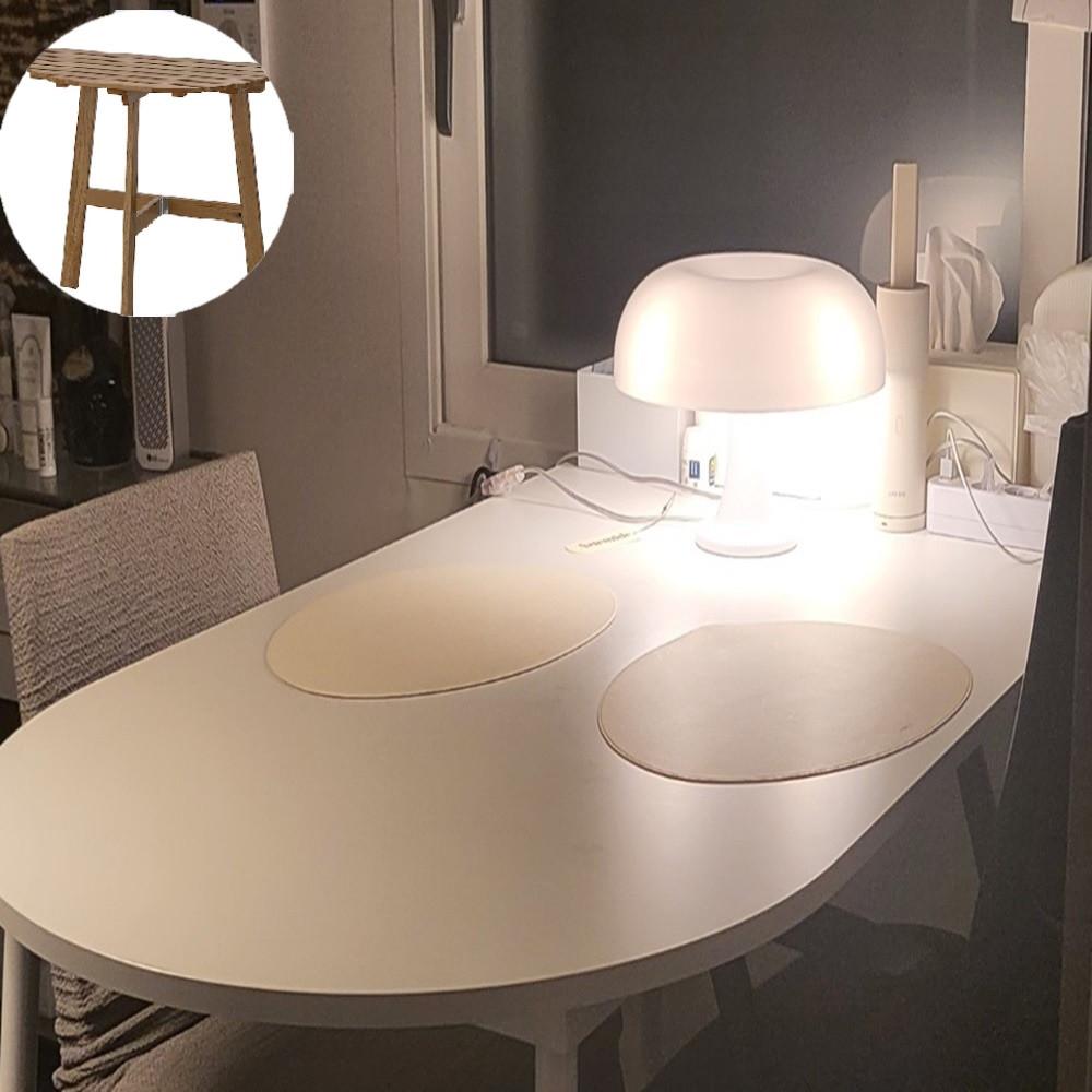 반원 테이블 이케아 식탁 반달 반타원형 원형 반타원 테이블 DIY 조립식 좁은 2인용