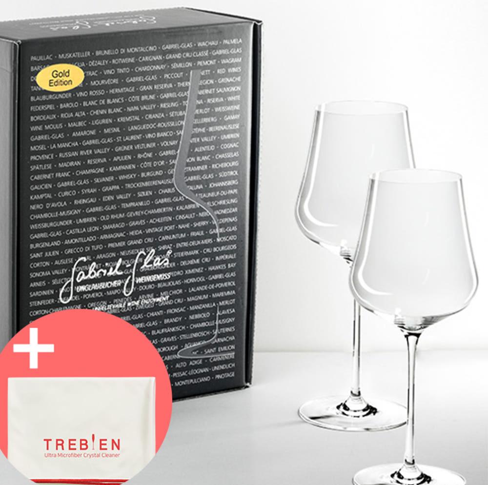 가브리엘글라스 레드 샴페인 겸용 골드에디션 글라스 2p 세트