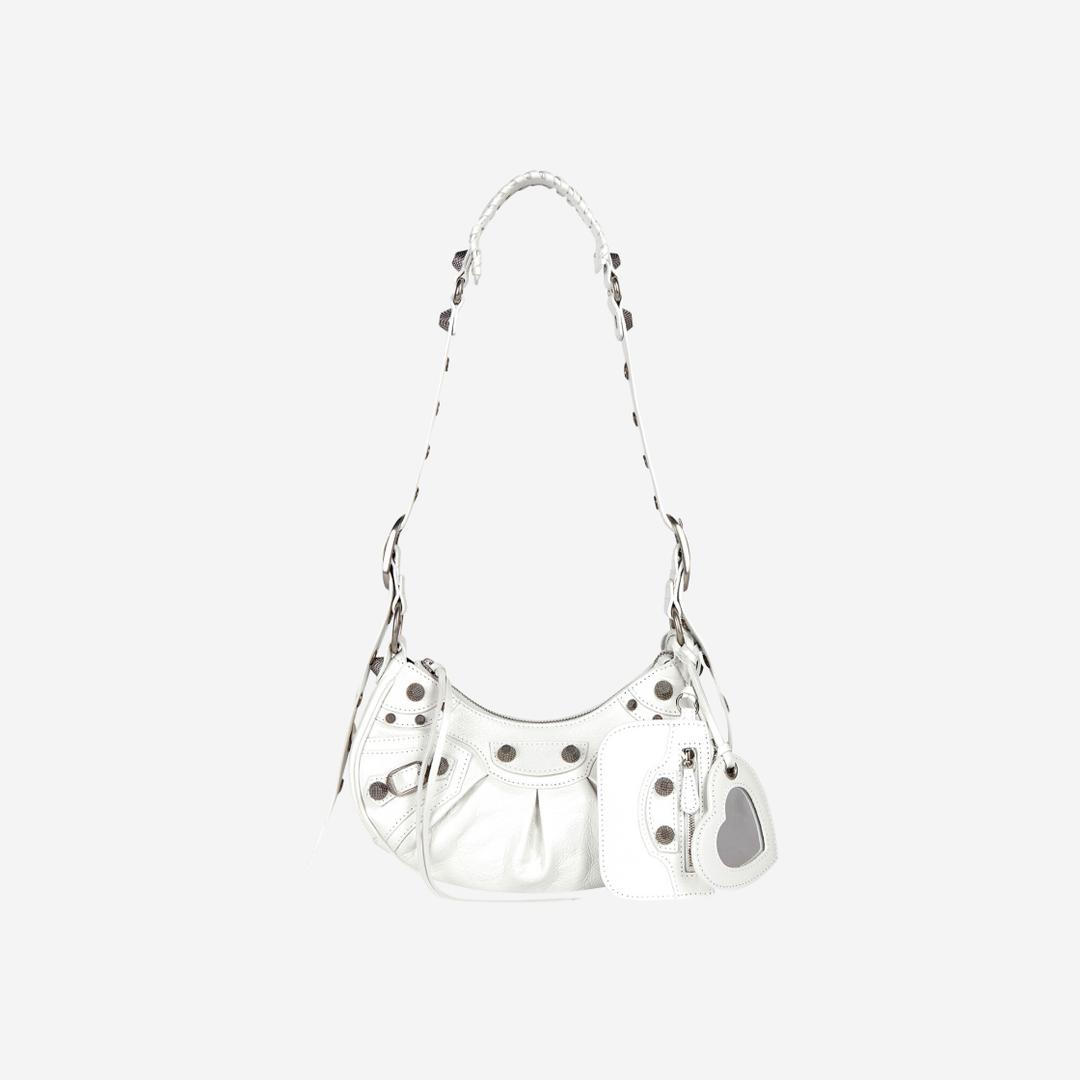 Balenciaga Arena Lambskin Le Cagole XS Shoulder Bag White
