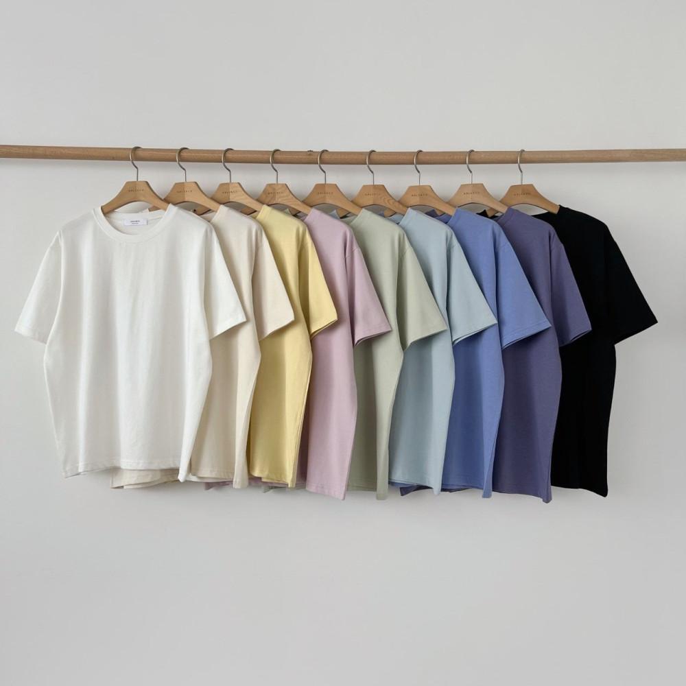 보들보들 면 모달 스판 이너 반팔 마들렌 티셔츠 에이블앤코