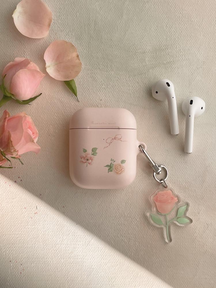 [로맨틱무드]핑크 앤틱 플라워 에어팟 케이스