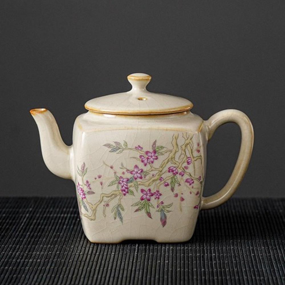 여요 도화 도자기 티포트 사방호 180ml