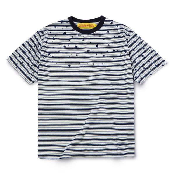 Star Floking Stripe Tee (NAVY)