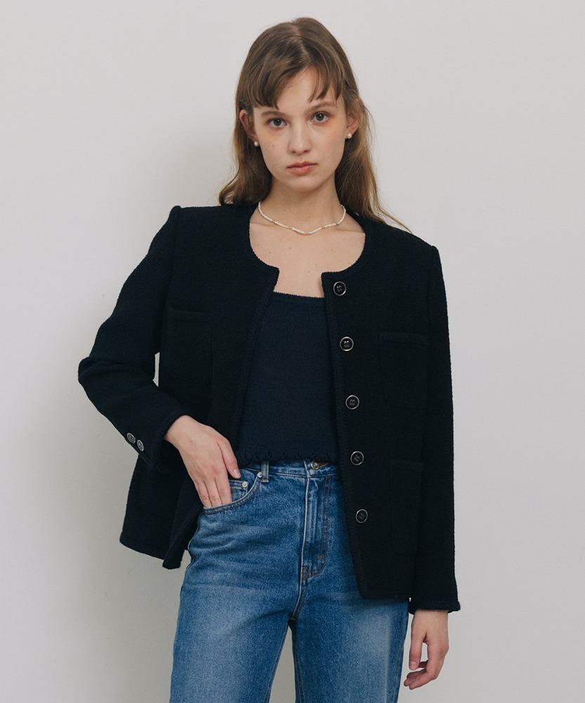 [김나영 착용] BOUCLE TWEED JACKET BLACK