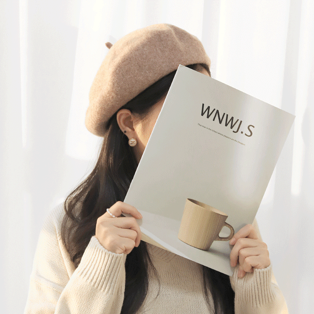 [15color] 울 100% 볼륨 베레모 가을 겨울 빵모자 통통 화가모자